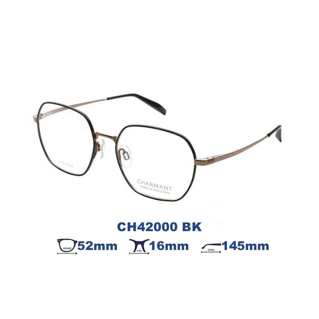  Gọng kính CHARMANT CH42000 BK 