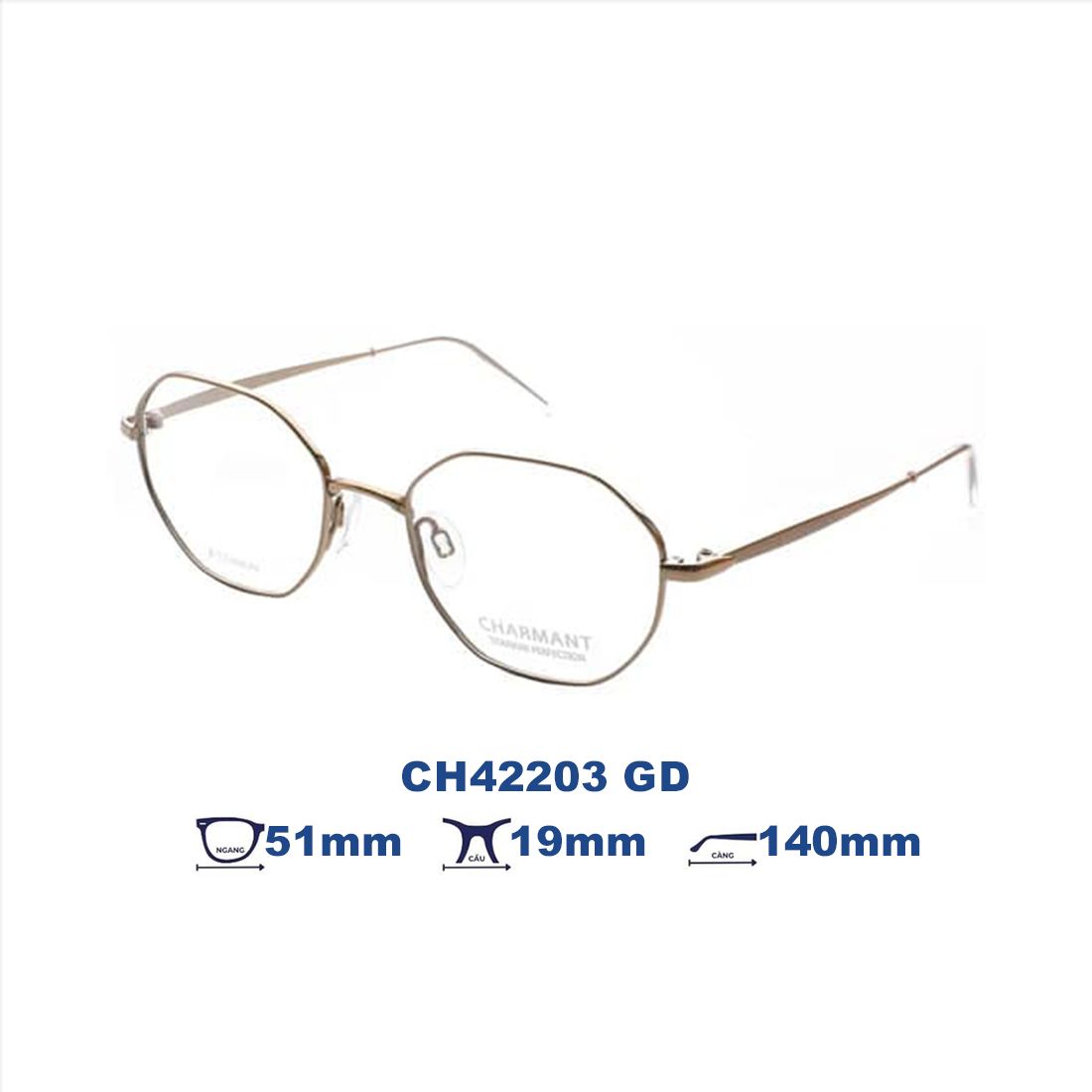  Gọng kính CHARMANT CH42203 GD 