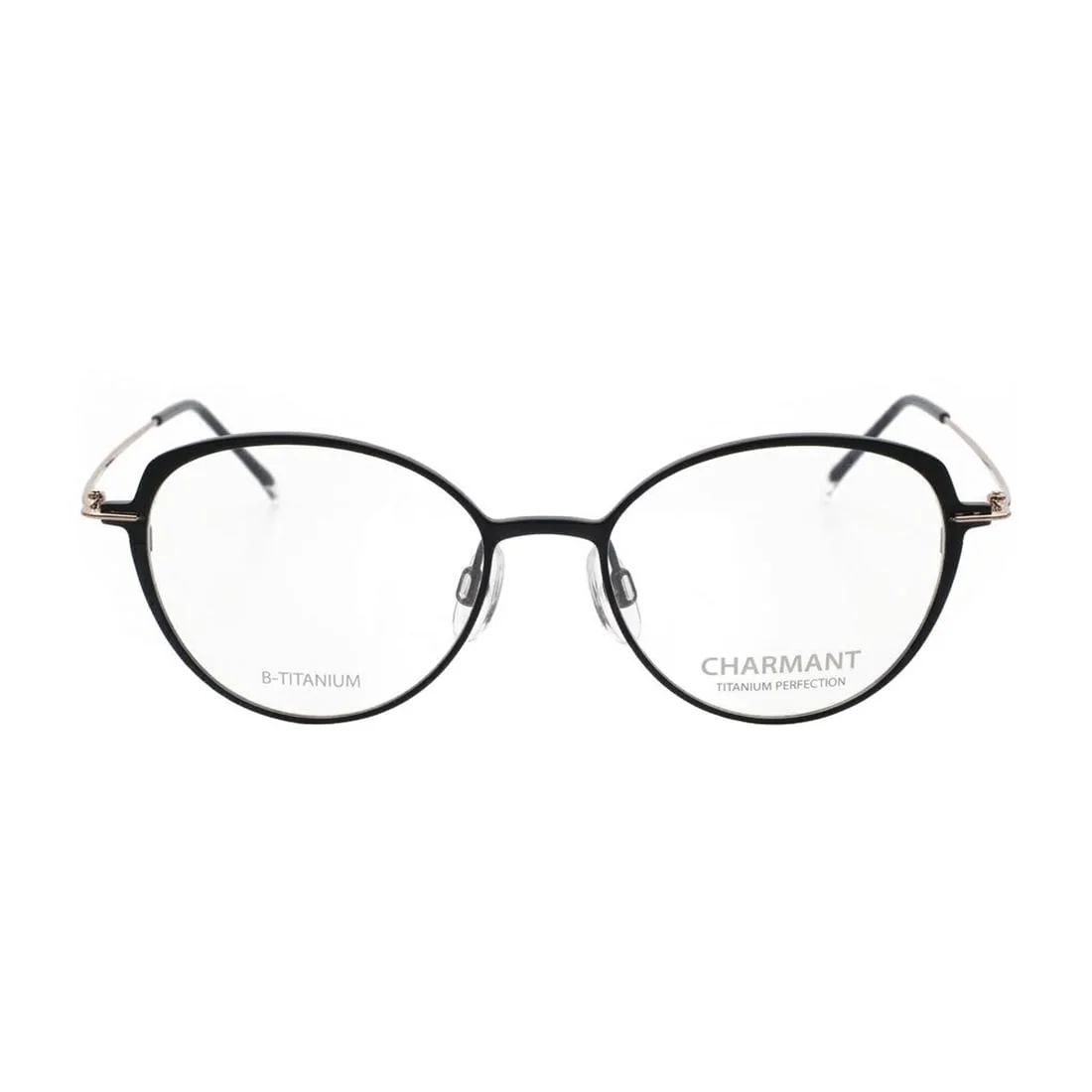 Gọng kính CHARMANT CH16716 BK – ảnh chính diện trên nền trắng