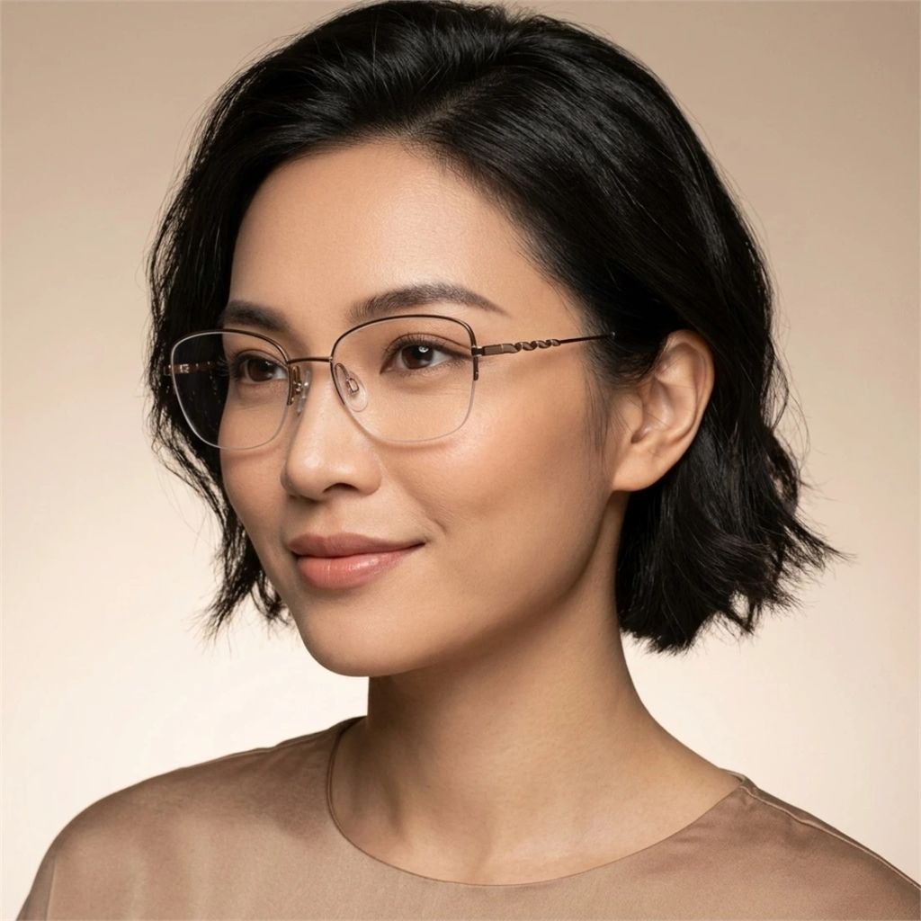 Gọng kính CHARMANT CH29228 BR – người mẫu đeo kính