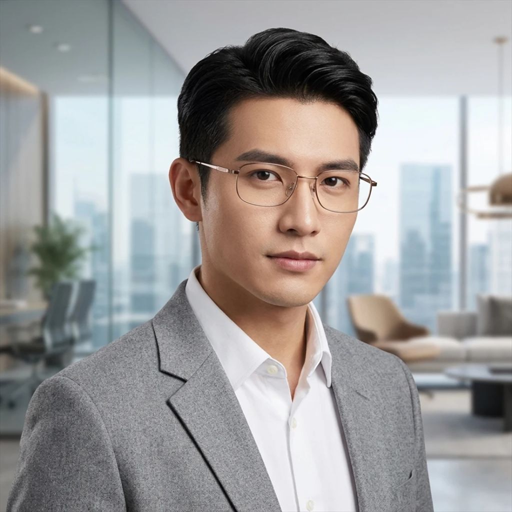 Gọng kính CHARMANT CH8172 GP – người mẫu đeo kính