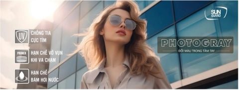 Tròng kính Chemi đổi màu khói Photo Gray Coated | Tròng có sẵn