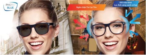 Tròng Kính Chemi ASP Photo Blue Coated - Đổi Màu Kiểm Soát Ánh Sáng Xanh | Liên Sơn