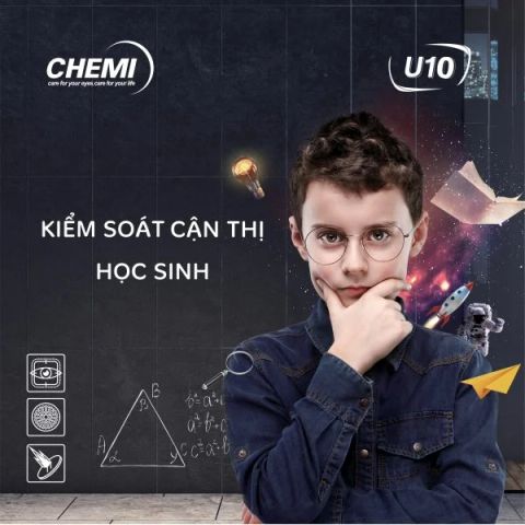 Tròng kính kiểm soát cận thị học sinh Chemi Myopia Control Lens U10