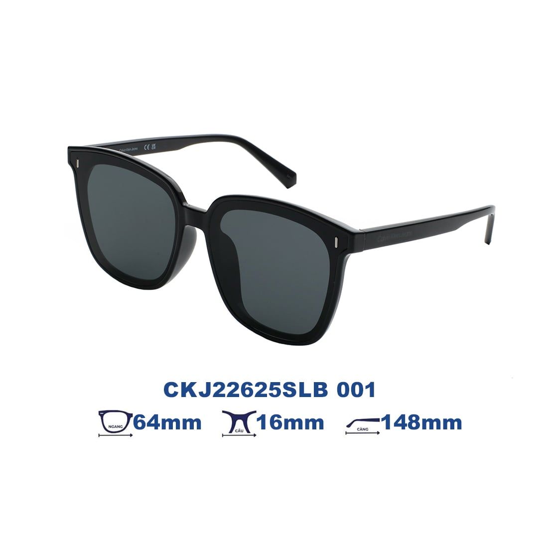  Kính mát Calvin Klein Jeans CKJ22625SLB 001 