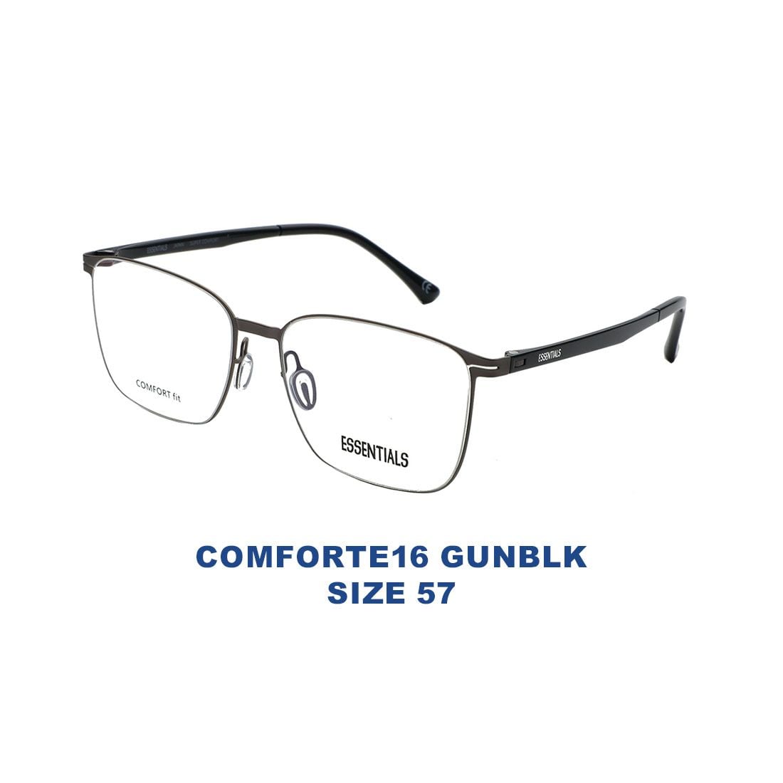  Gọng kính ESSENTIALS COMFORTE16 GUN/BLK 
