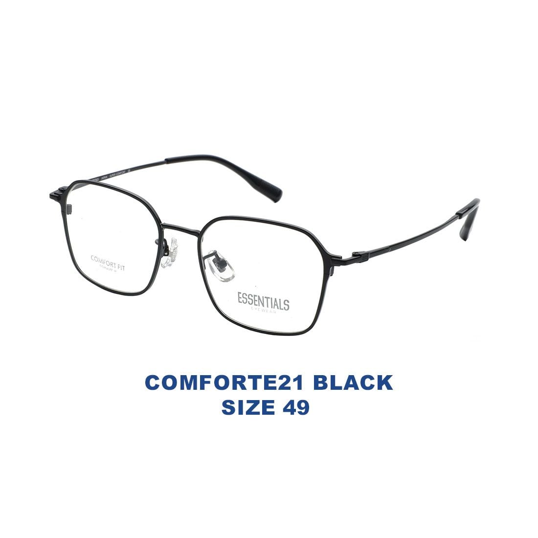  Gọng kính ESSENTIALS COMFORTE21 BLACK 