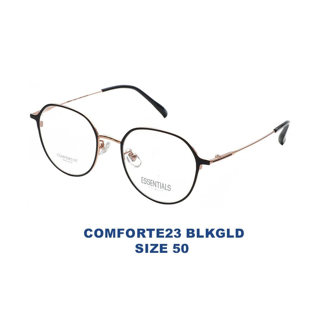  Gọng kính ESSENTIALS COMFORTE23 BLK/GLD 
