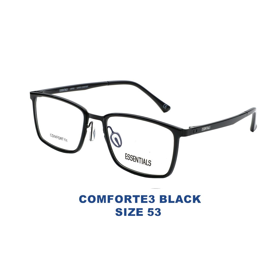 Gọng kính ESSENTIALS COMFORTE3 BLACK