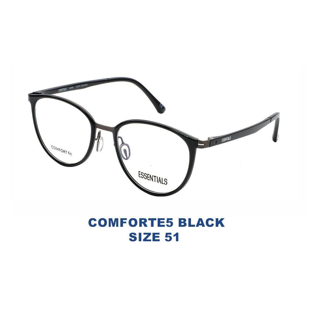  Gọng kính ESSENTIALS COMFORTE5 BLACK 