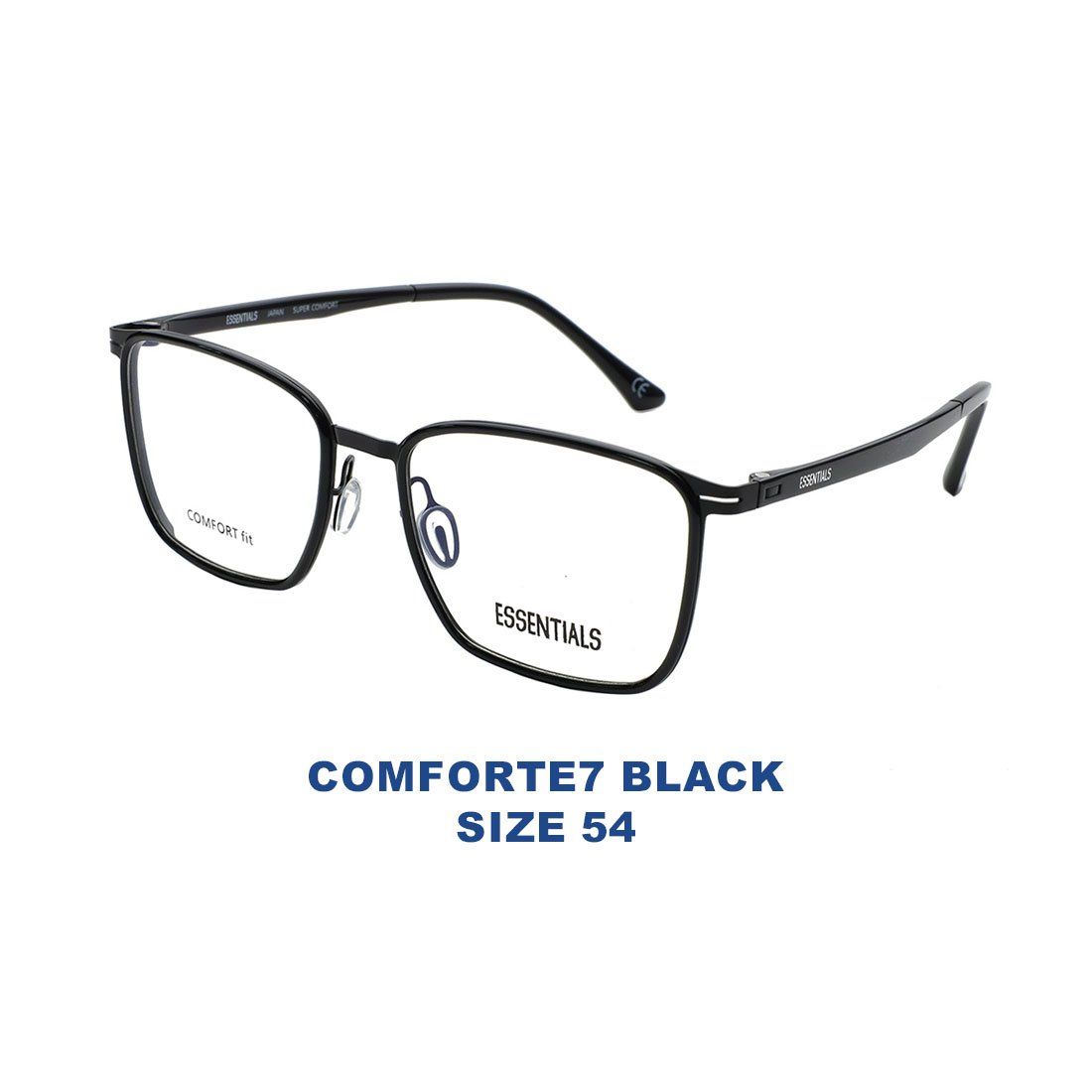  Gọng kính ESSENTIALS COMFORTE7 BLACK 