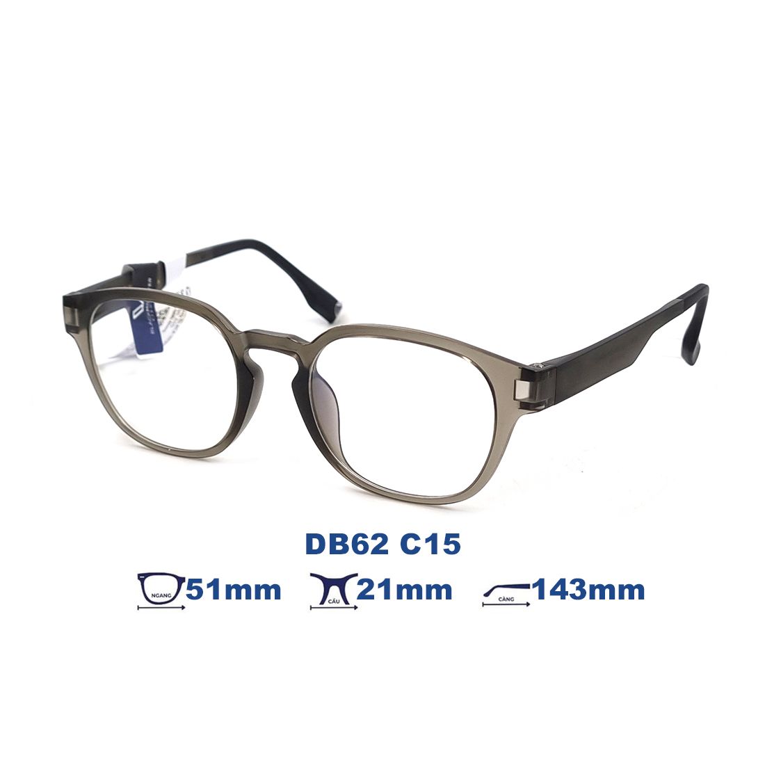 Gọng kính BLACK MONSTER DB62 C15