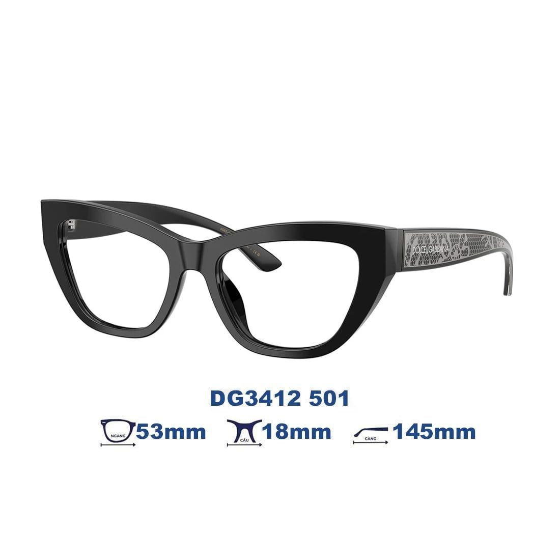  Gọng kính Dolce Gabbana DG3412 501 