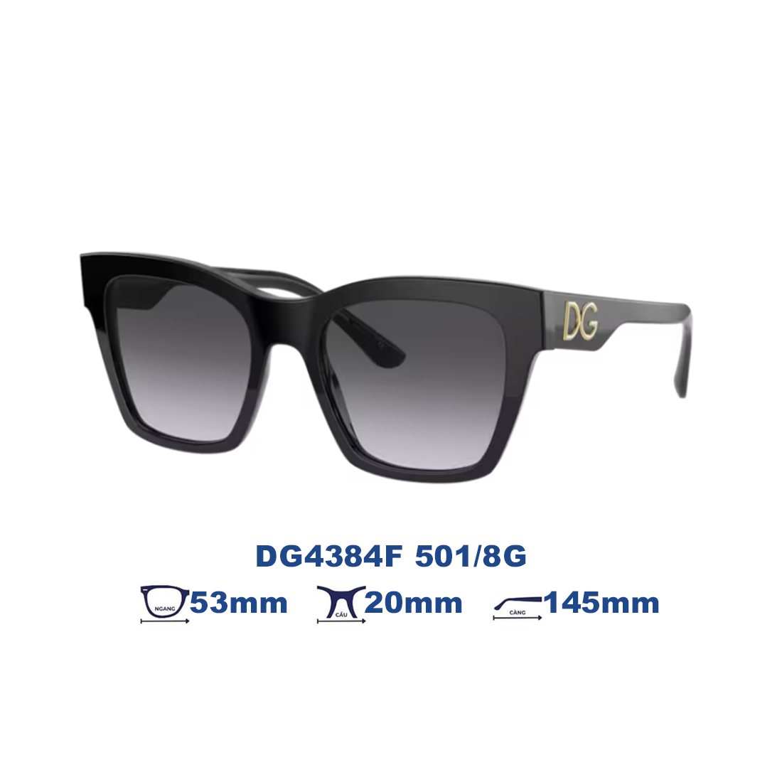  Kính mát Dolce Gabbana DG4384F 501/8G53 