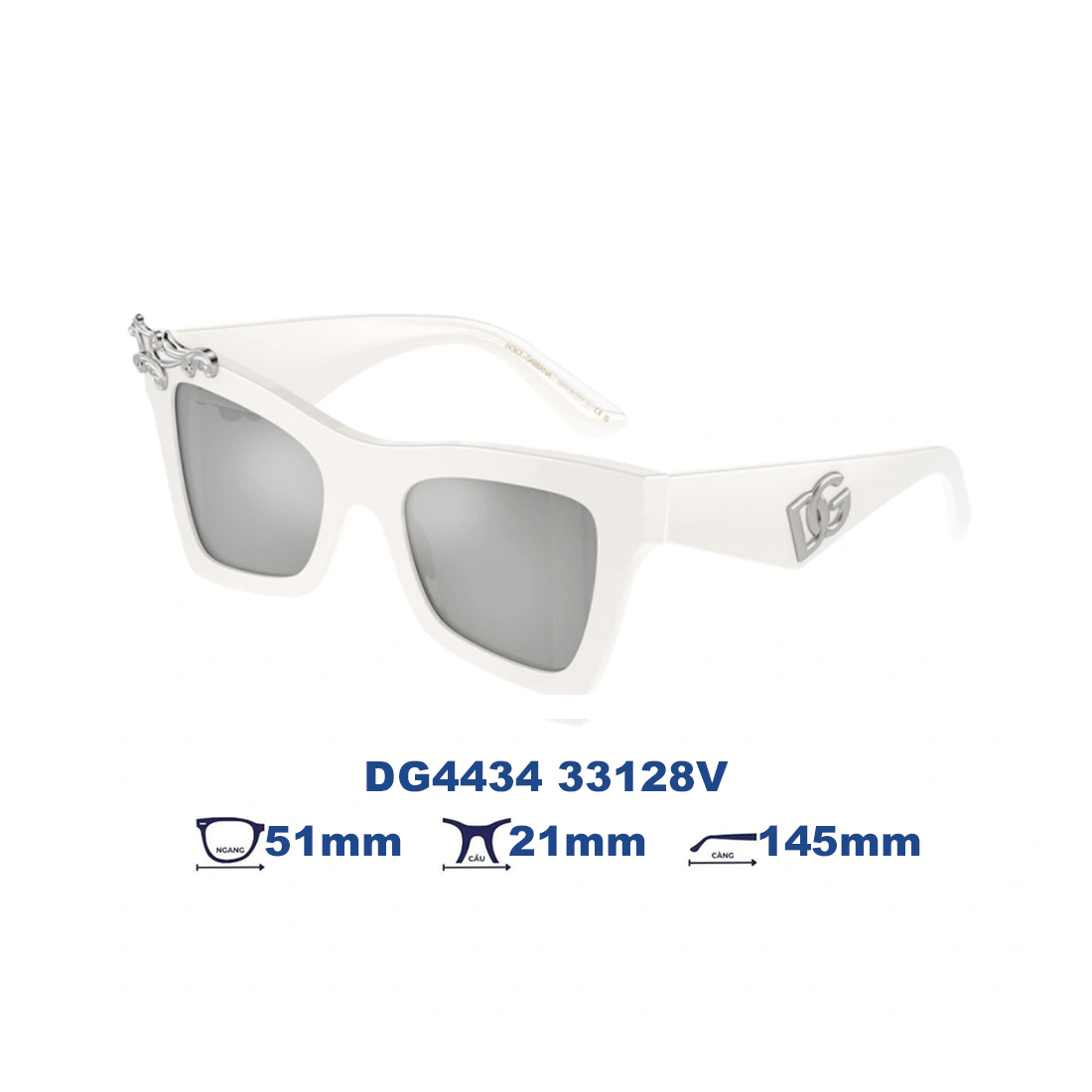  Kính mát Dolce Gabbana DG4434 33128V 