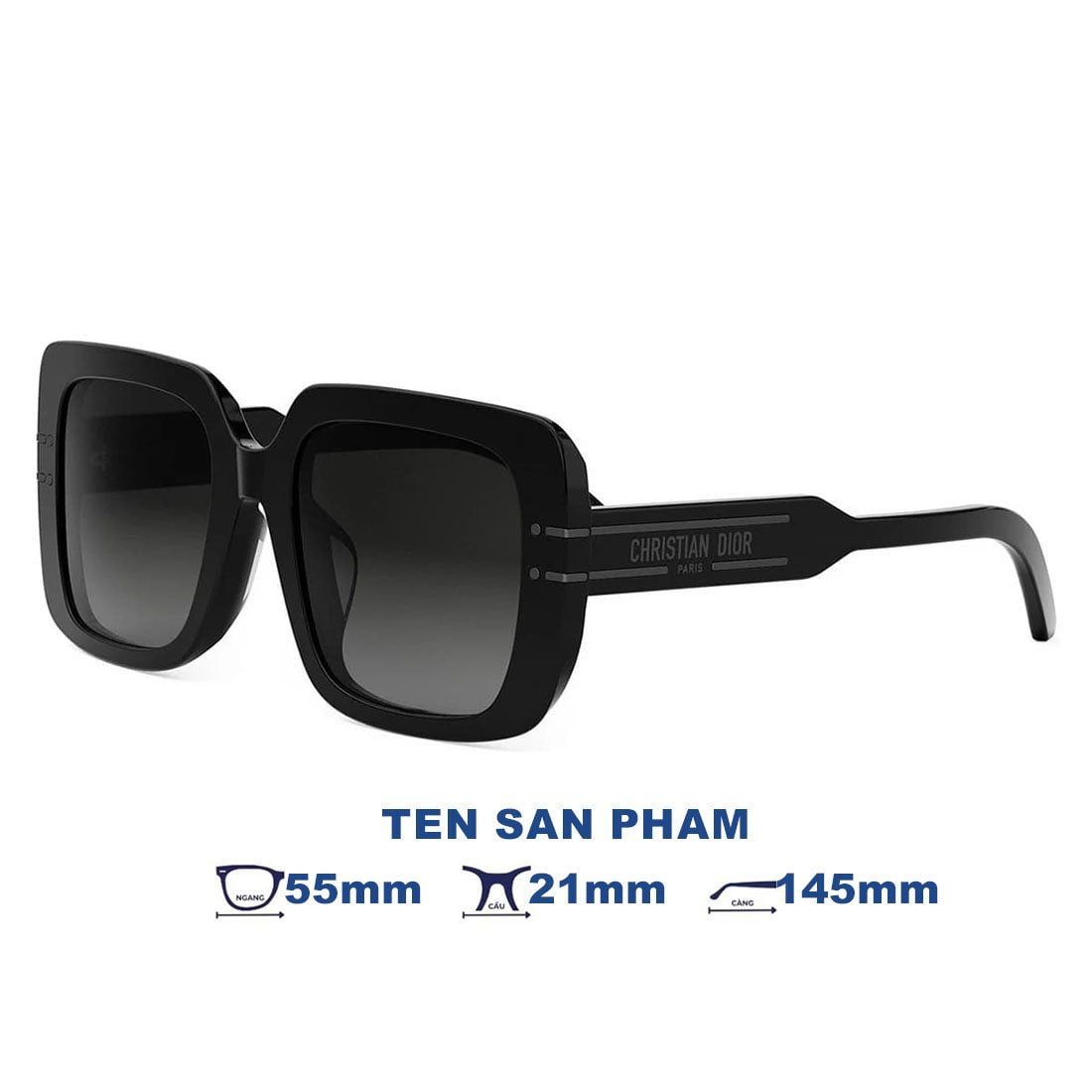 Kính mát Dior DIORSIGNATURES11F 14A1 màu đen