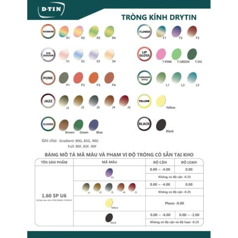 Tròng kính Chemi Make Up Thời Trang DryTin