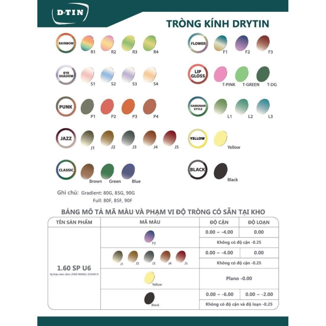 Tròng kính Chemi Make Up Thời Trang DryTin