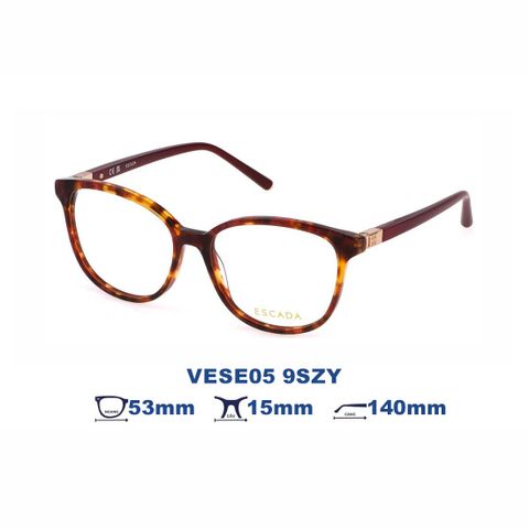 Gọng kính ESCADA VESE05 9SZY màu hổ phách