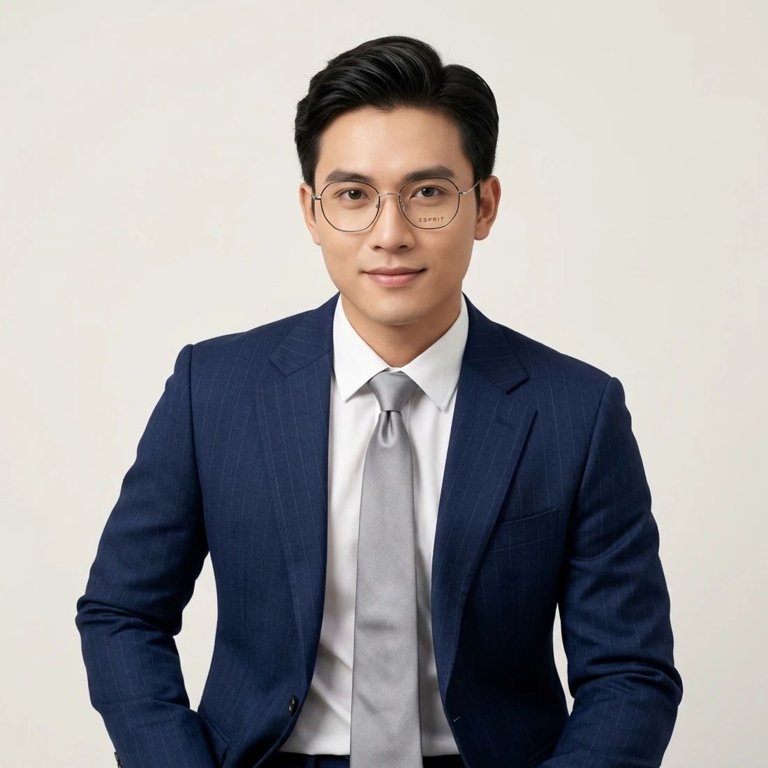 Gọng kính Esprit ET33502 515 – người mẫu đeo kính