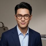 Gọng kính Esprit ET33513 545 – người mẫu đeo kính