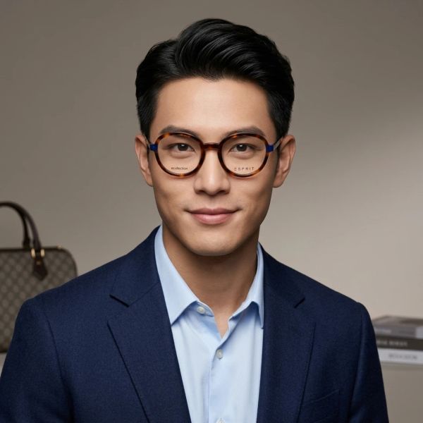 Gọng kính Esprit ET33513 545 – người mẫu đeo kính