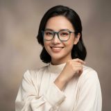 Gọng kính Esprit ET33517 508 – người mẫu đeo kính