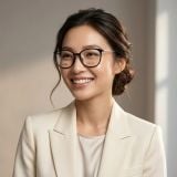 Gọng kính Esprit ET33518 538 – người mẫu đeo kính