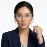 Gọng kính Esprit ET33522 584 – người mẫu đeo kính