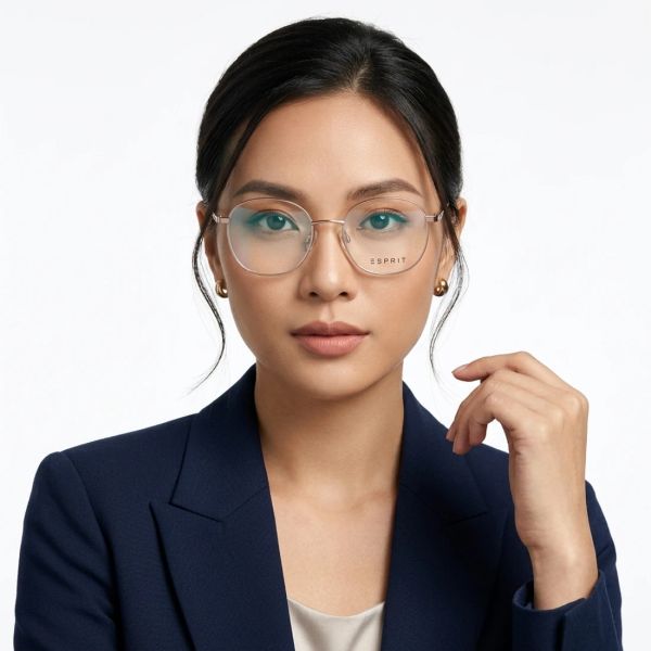 Gọng kính Esprit ET33522 584 – người mẫu đeo kính