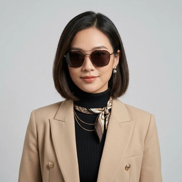 Kính mát Esprit ET40101 531 – người mẫu đeo kính