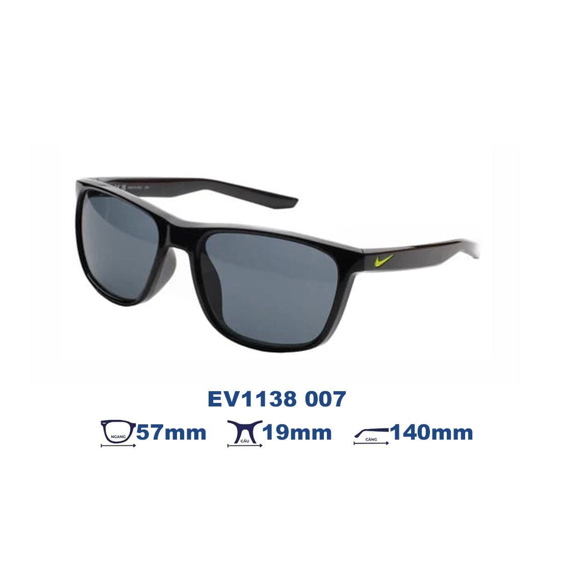 Kính mát Nike EV1138 007 màu đen