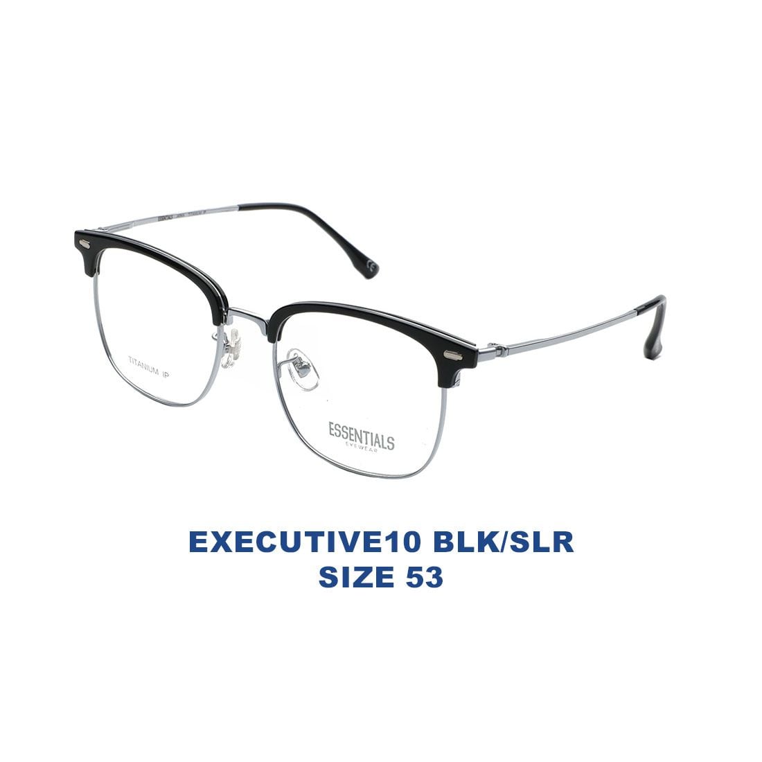  Gọng kính ESSENTIALS EXECUTIVE10 BLK/SLR 