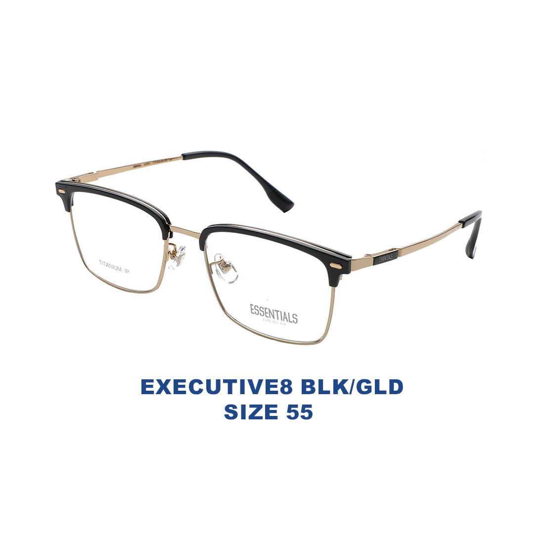  Gọng kính ESSENTIALS EXECUTIVE8 BLK/GLD 