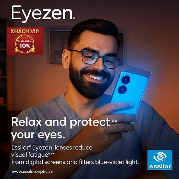 Tròng Kính Essilor Eyezen Váng Max AZ - Giá Tốt Từ Lab Việt Nam
