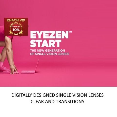 Tròng kính Essilor Eyezen Start Stock giảm mỏi mắt và cung cấp tầm nhìn rõ nét