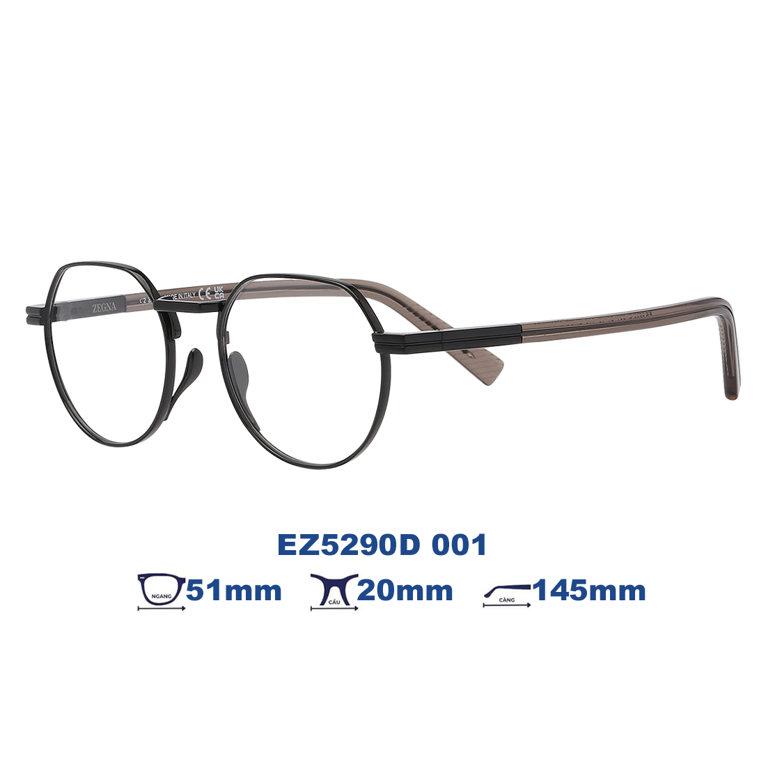 Gọng kính Ermenegildo Zegna EZ5290D 001