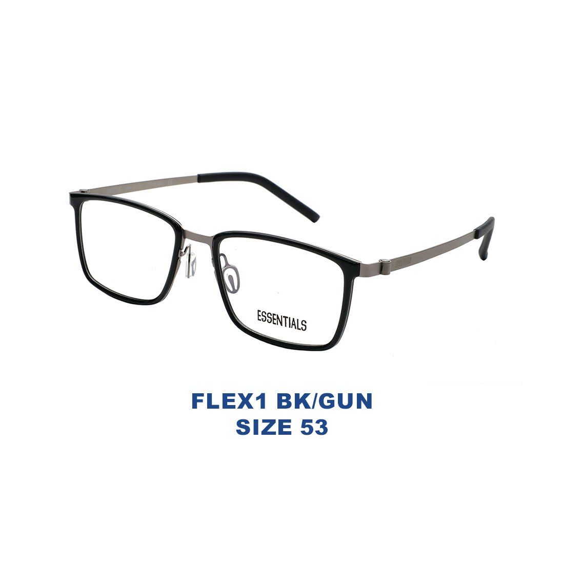  Gọng kính ESSENTIALS FLEX1 BK/GUN 