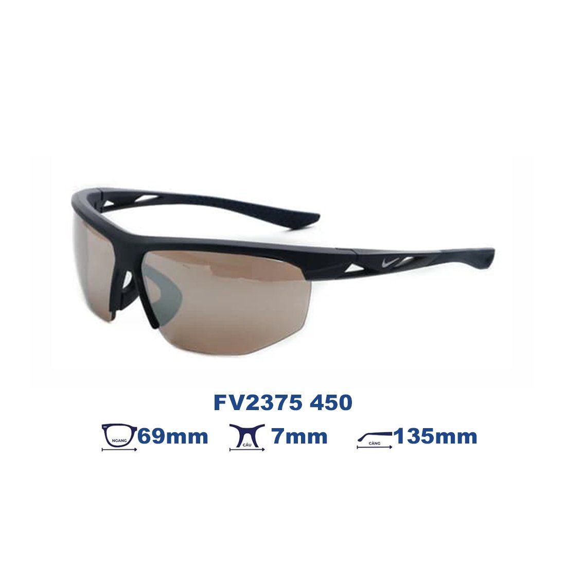 Kính mát Nike FV2375 450 màu xanh đen