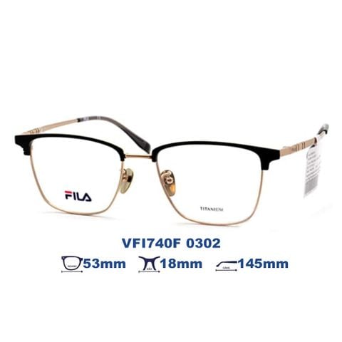 Gọng kính FILA VFI740F 0302 màu hồng gold (rose gold)