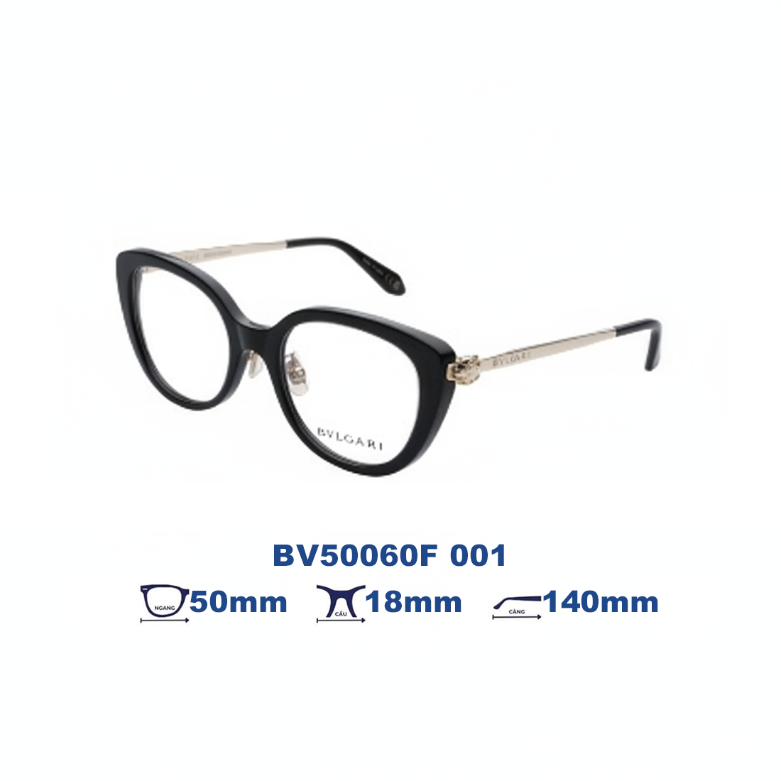 Gọng kính BVLGARI BV50060F 001