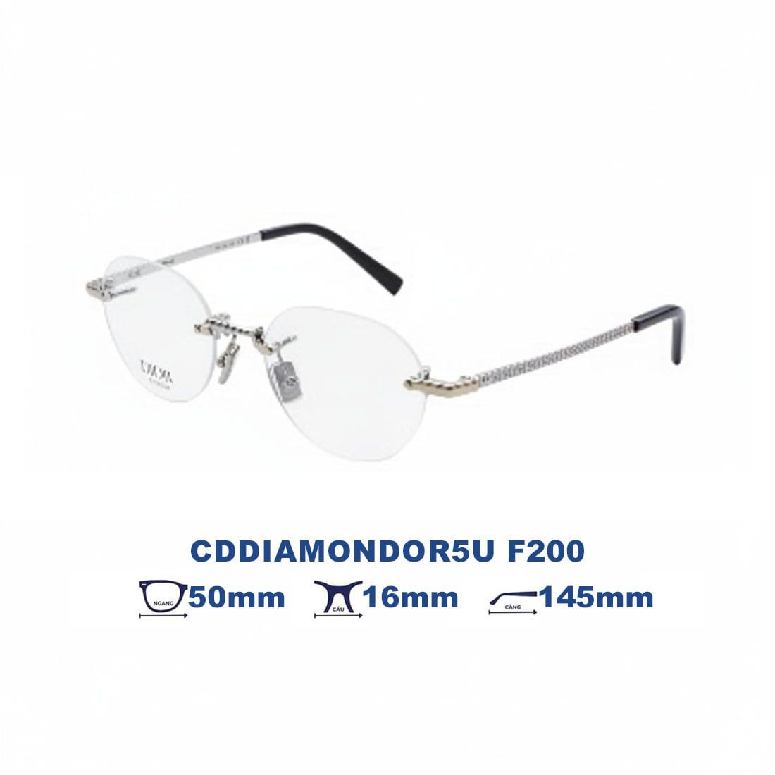 Gọng kính DIOR CDDIAMONDOR5U F200