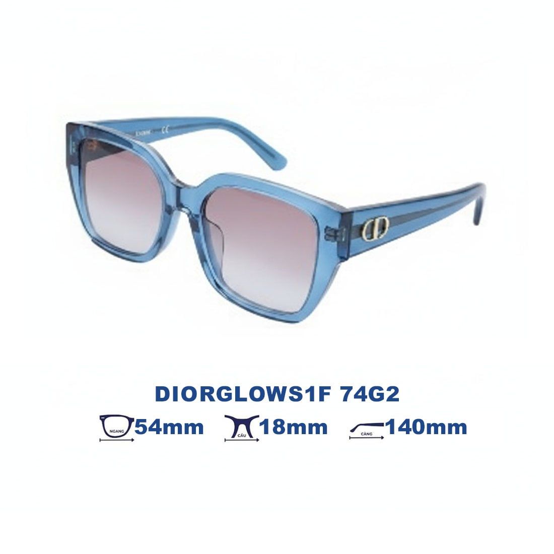 Kính mát DIOR DIORGLOWS1F 74G2