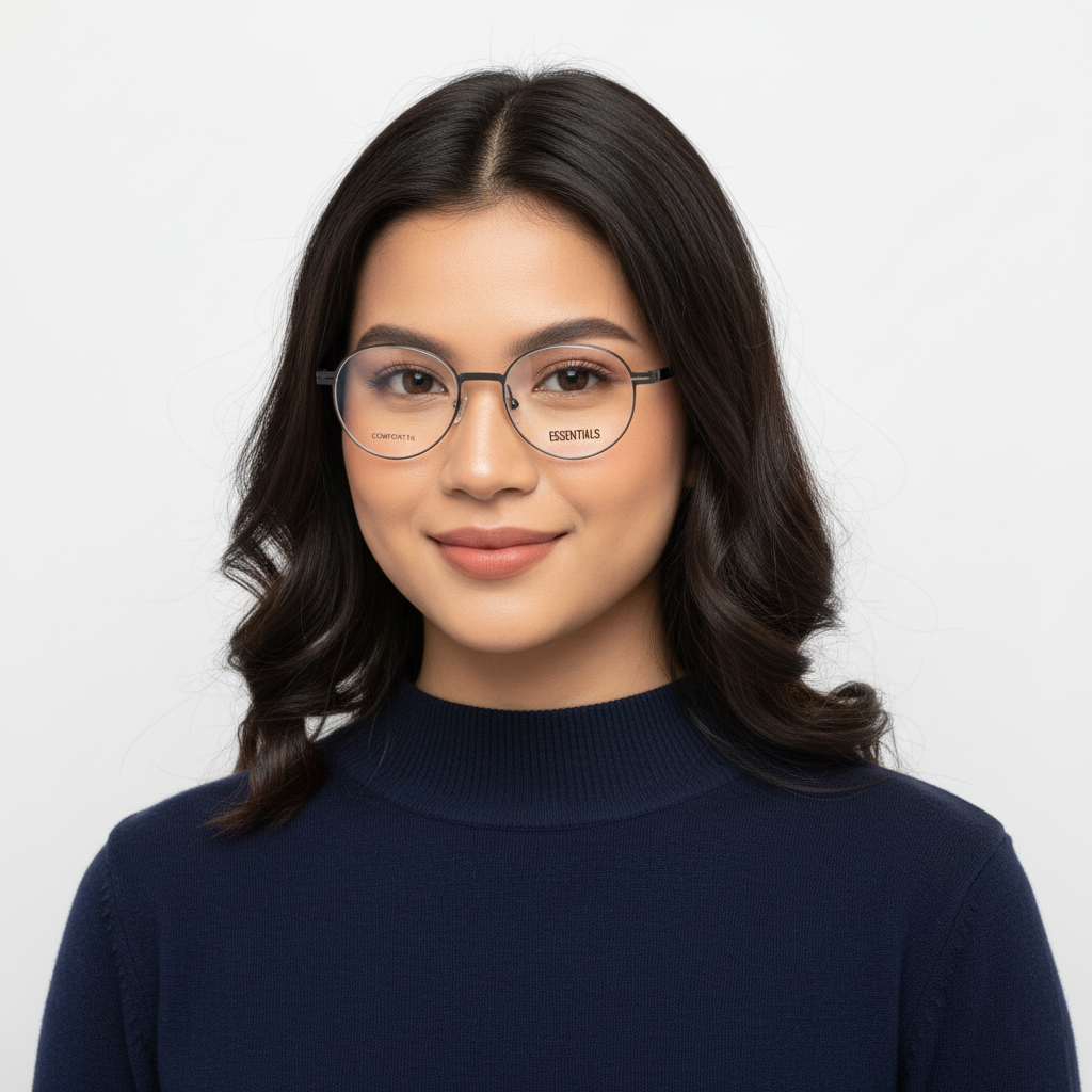  Gọng kính ESSENTIALS COMFORTE12 GUN/BLK 