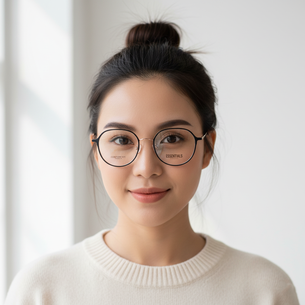  Gọng kính ESSENTIALS COMFORTE23 BLK/GLD 