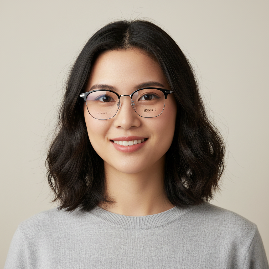  Gọng kính ESSENTIALS EXECUTIVE9 BLK/SLR 