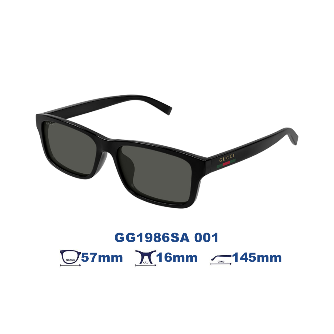  Kính mát GUCCI GG1986SA 001 