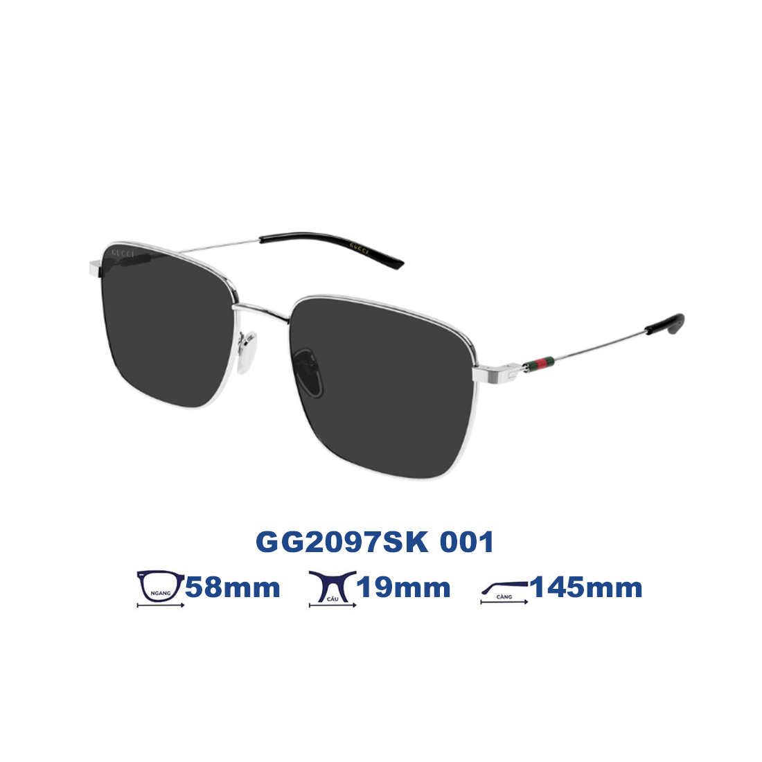  Kính mát GUCCI GG2097SK 001 