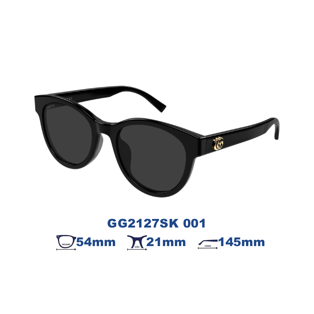  Kính mát GUCCI GG2127SK 001 