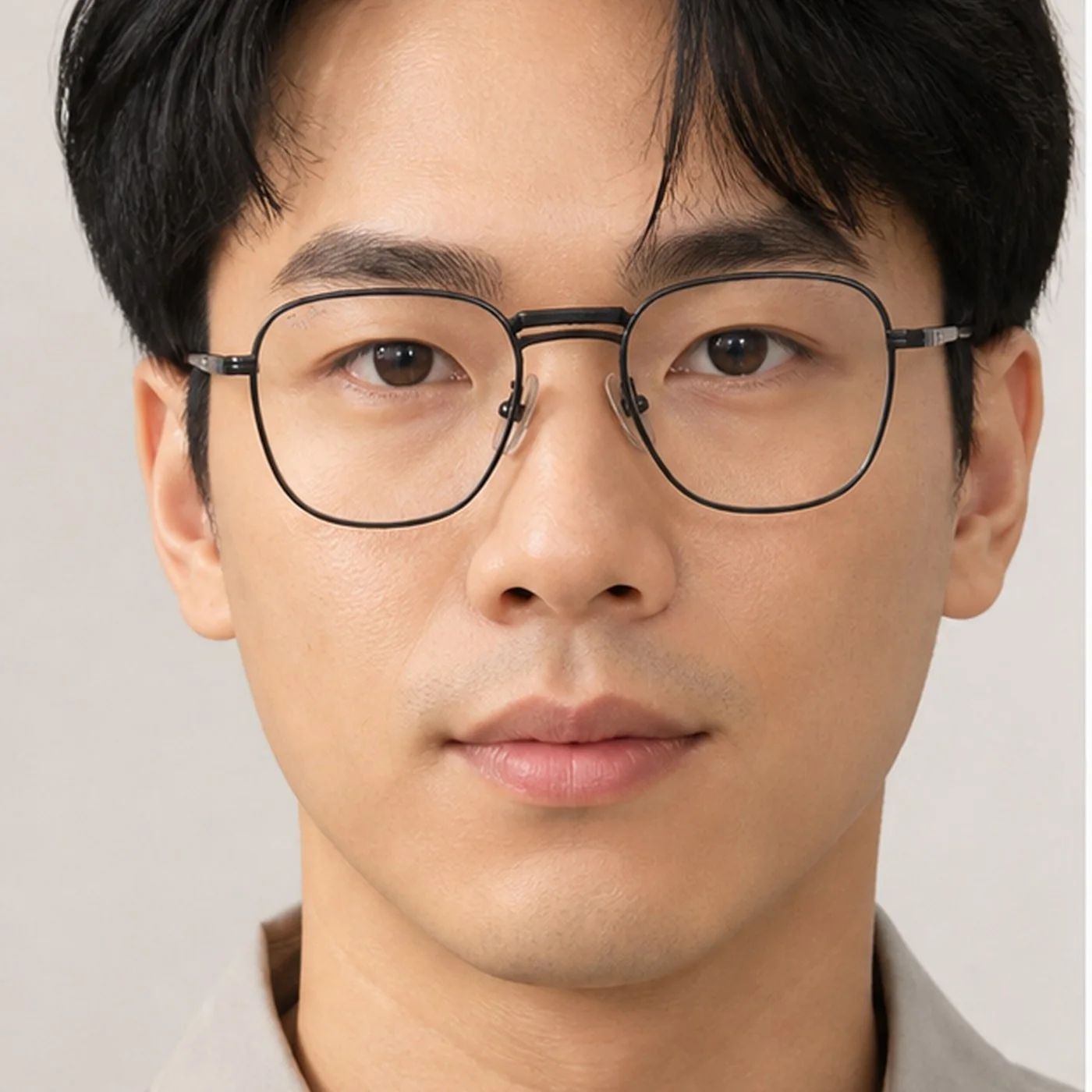 Gọng kính Rayban Frank Titanium RX8258V 1237 - Đen bóng